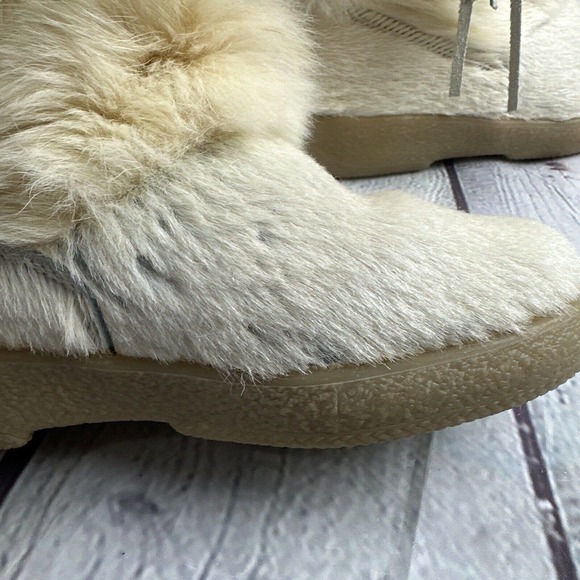 PAJAR OSCAR ITALIAN Sport Goat Hair Boots Ivory‎ WOMENS SZ US 6.5 EU 37 - Picture 10 of 16